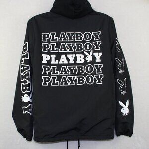 Playboy Windbreaker Poly Coach Jacket Mens Medium
